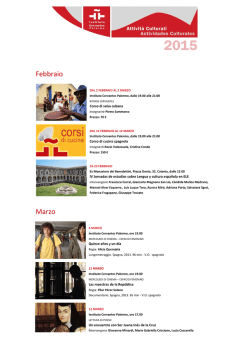 Febbraio Marzo - Instituto Cervantes di Palermo