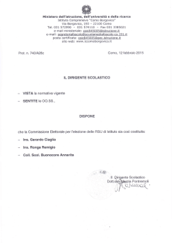 disposizione - Istituto Comprensivo Como Borgovico