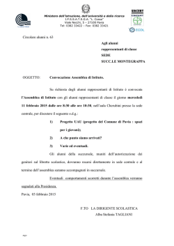 Circolare n. 63: Assemblea d`istituto