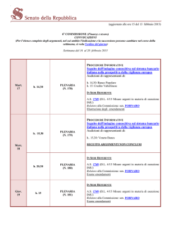 Convocazioni - Senato della Repubblica