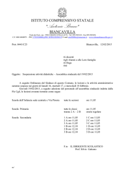CIRCOLARE CHIUSURA ISTITUTO - A. Bruno