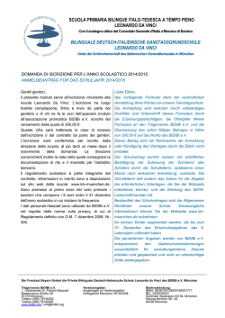 Schulkalender 2014-15 - Scuola Leonardo Da Vinci Monaco