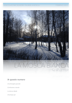 Newsletter febbraio 2014 - Associazione Italiani a Mosca