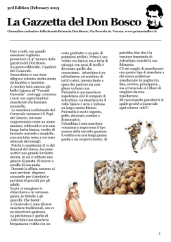 La Gazzetta del Don Bosco - Scuola Primaria Don Bosco Verona