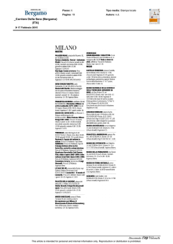 17/02/2015 - CORRIERE DELLA SERA. BERGAMO Milano Mostre