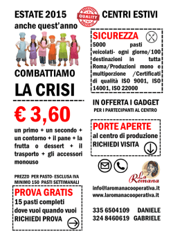 Centri Estivi 2015 - La Romana Cooperativa