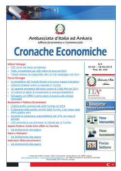 Cronache Economiche N.4 - Ambasciata d`Italia in Turchia