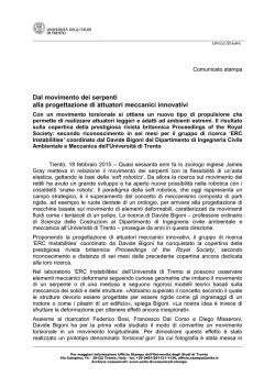 Dal movimento dei serpenti alla progettazione di attuatori meccanici