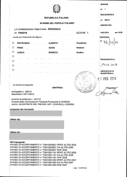 Commissione tributaria regionale Friuli Venezia Giulia, sez. I