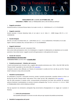 REGOLAMENTO ART. 11 D.P.R. 26 OTTOBRE 2001, 430