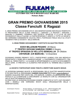 Gran Premio Giovanissimi 2015 - Comitato Regionale Marche