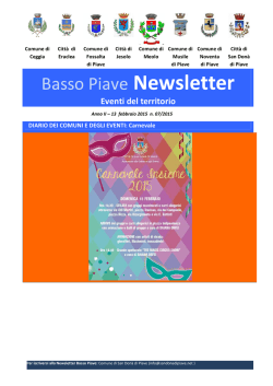 Basso Piave Newsletter - Comune di Musile di Piave