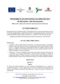 Avviso Pubblico Selezione Esperto Comunicazione Grafica