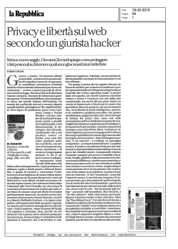 privacy e liberta` sul web secondo un giurista