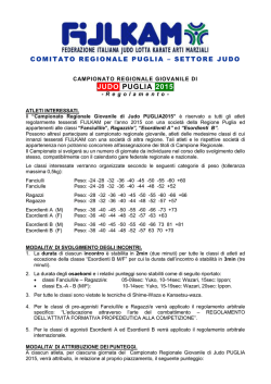 Regolamento Campionato Regionale 2015