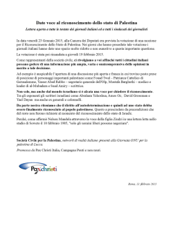 Lettera aperta A TUTTE LE TESTATE DEI GIORNALI ITALIANI ed a