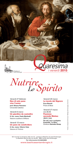 La locandina - Chiesa di Milano