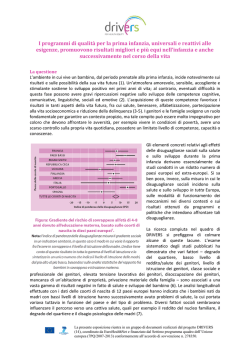 I programmi di qualit&agrave; per la prima infanzia, universali e reattivi alle