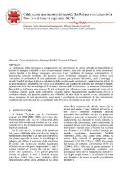 Calibrazione prove sonreb