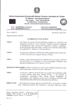 Graduatoria definitiva degli aspiranti