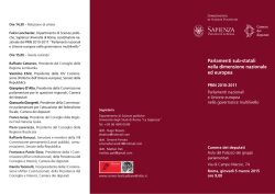 Parlamenti sub-statali nella dimensione nazionale