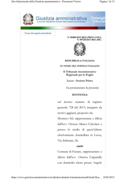 pdf La sentenza del Tar Puglia - Enti Locali