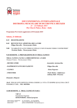 Programma provvisorio Conferenza 2015 versione italiana