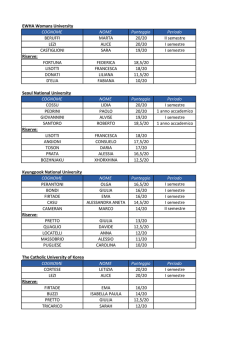 COGNOME NOME Punteggio Periodo BERUFFI MARTA 20/20 II