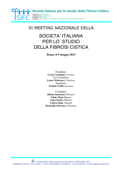Scarica il programma - Societ&agrave; Italiana per lo studio della fibrosi cistica