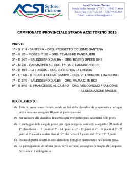 campionato provinciale strada acsi torino 2015
