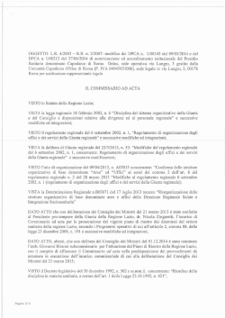 OGGETTO: LR 4/2003 - RR n. 2/2007 : modifica del