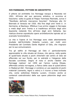 IVO PANNAGGI, PITTORE ED ARCHITETTO Il pittore ed architetto