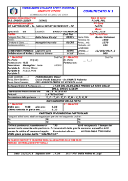 comunicato n1 - F.I.S.I. Vicenza