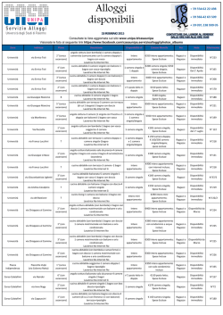 alloggi disponibili - Universit&agrave; di Palermo