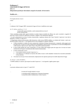 Disposizioni speciali per determinate categorie di