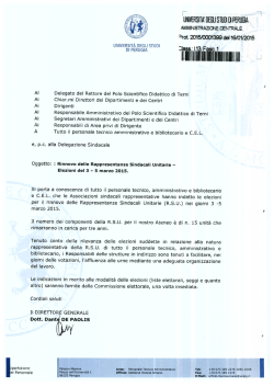 Elezioni per il rinnovo delle Rappresentanze Sindacali Unitarie (RSU)