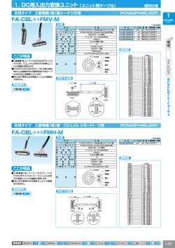 1. DC用入出力変換ユニット FA-CBL＊＊FMV-M FA-CBL＊＊＊FMH-M