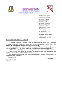 il testo completo - Comitato Regionale Campano