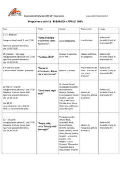 Programma Mostre