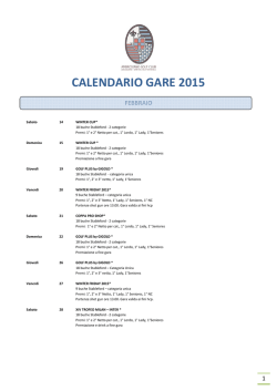 CALENDARIO GARE 2015 - Golf Club Ambrosiano