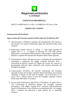 odg 16 febbraio 2015a