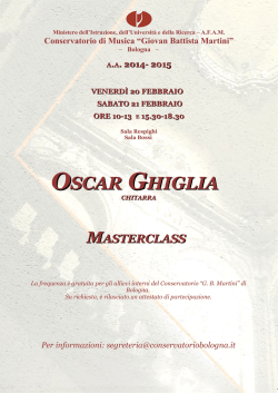 Masterclass Chitarra - Oscar Ghiglia