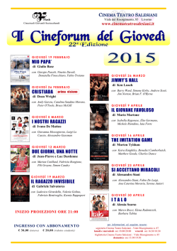 Programma - Cinema Teatro Salesiani LIVORNO