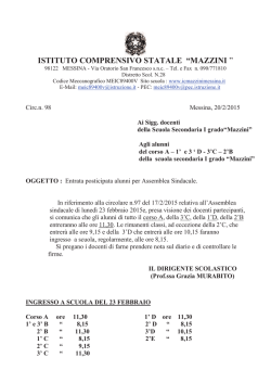 Entrata posticipata alunni - Circ. n.98