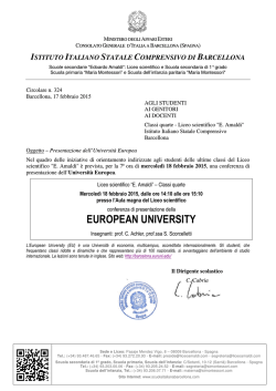 Continuare a leggere - Istituto Italiano Statale Comprensivo Di