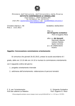 Circ.n.90 - conv. commissione orientamento