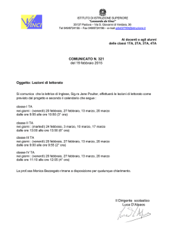 Lezioni di lettorato - IIS "Leonardo da Vinci"