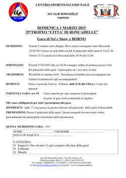 Gara sociale - sciclubroncadelle