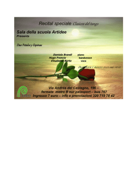 concerto di tanghi argentini - la maestra Daniela Brandi al