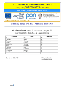 Graduatoria definitiva docente con compiti di